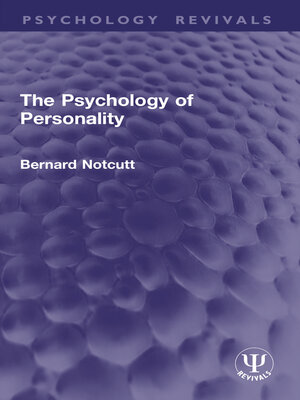 cover image of The Psychology of Personality